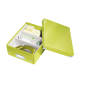 Malá organizačná škatuľa Click & Store metalická zelená