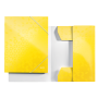 Kartónový obal lesklý s gumičkou Leitz WOW žltý