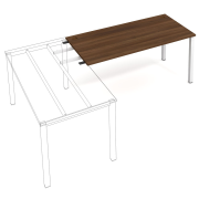 Pracovný stôl Uni, reťaziaci, 120x75,5x60 cm, sivá/sivá