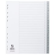 Plastový rozraďovač Q-CONNECT 31-dielny maxi sivý