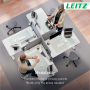 Paraván k stolu Leitz 70x60cm, sivý