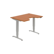 Pracovný stôl Motion Ergo, PO, 3S, 120x61-128x90 cm, čerešňa/sivá