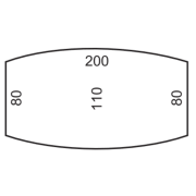 Rokovací stôl Gate, 200x75,5x110 cm, biela/biela